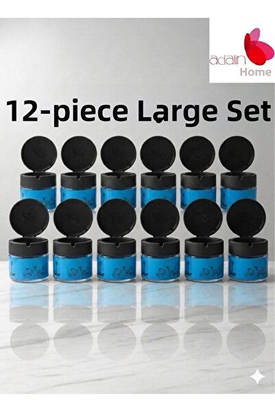 Adalinhome Glass Jar Ashtray with Lid – Anti-Odor Stylish Design 12 Pieces