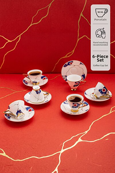 Emsan Kintsugi 6-Person Coffee Cup Set 100 ml