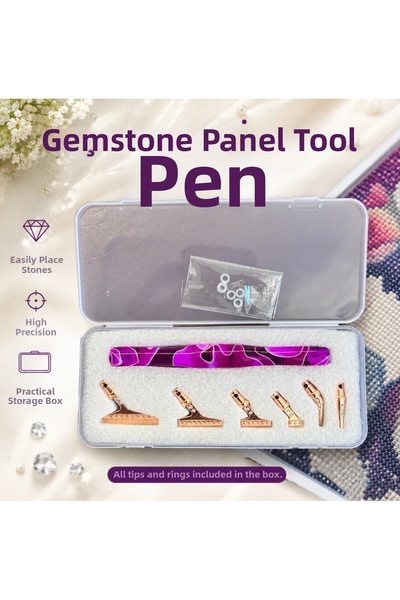iğne izi Stone Board Processing Pen Set Double-Sided 6 Metal Tip Diamond Pain...