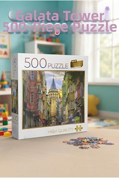 Tıfıl Toys Galata Tower 500 Piece Puzzle – High Quality Educational Hobby Set...