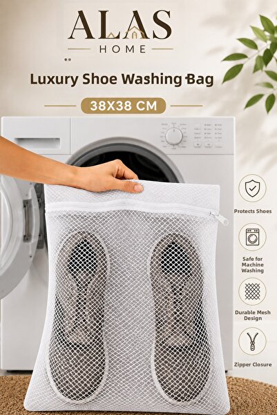 ALAS 1 White Zippered Shoe Washing Net