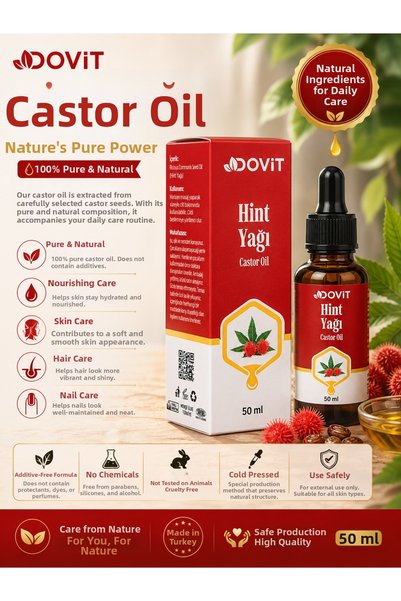 Dovit زيت الكمون الأسود + زيت الخروع مجموعة العناية الخاصة المكونة من قطعتين