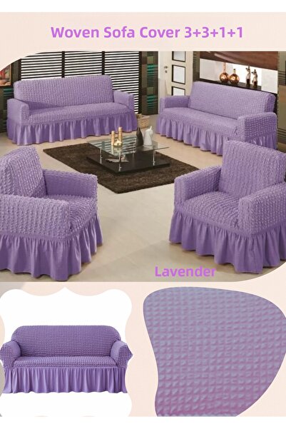 Uy Style Bürümcük Elastic Sofa Cover Set 3+3+1+1