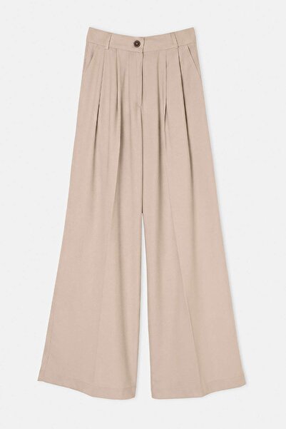Trendyol Collection بنطلون تاش واسع الساقين TWOSS26PL00228