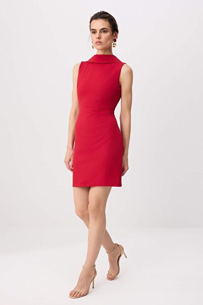 Trendyol Collection Rochie roșie, scurtă/mini, țesută TWOSS26EL00840