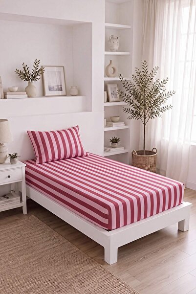 TRENDYOLMİLLA HOME Einzelnes gestreiftes Bettlaken-Set TPHSS26TCT00002