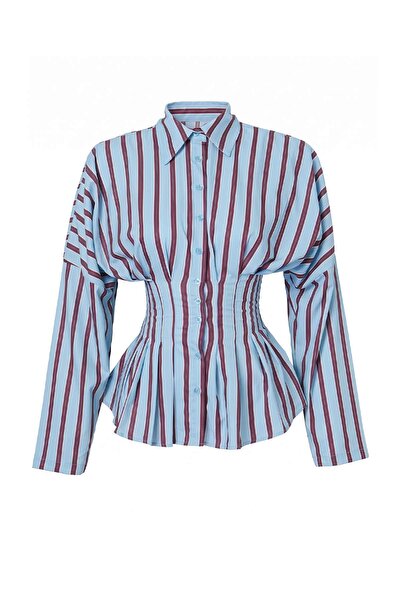 Trendyol Collection Dark Brown-Multicolor Shirt Twoaw26Go00113