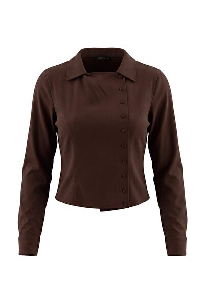 Trendyol Collection Brown Shirt Twoaw27Go00058