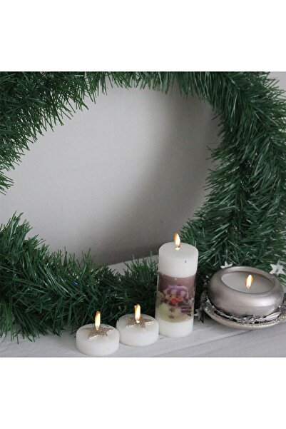 partidolu Κερί σε κουτί δώρου με θέμα την Πρωτοχρονιά 4 τεμαχίων