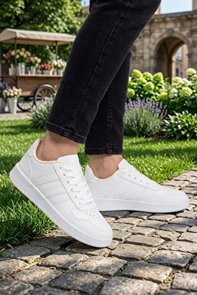 mihra home Mavise Sneaker Unisex Hafif Taban İki Bant Günlük Bağcıklı Spor Ay...