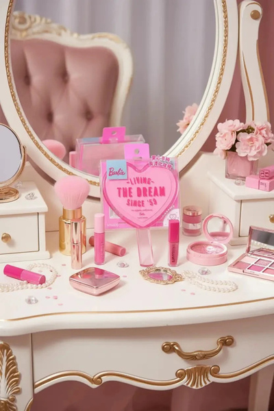 Barbie Licensed Heart Hand Mirror – Living The Dream Series Stylish Makeup Accessory