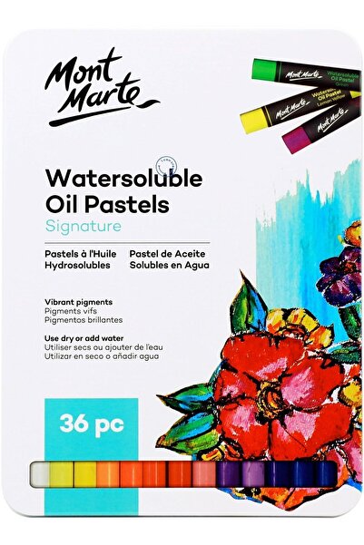 Mont Marte Suda Çözünür Yağlı Pastel Teneke Kutuda 36'lı Signature
