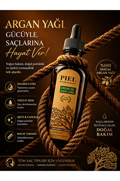 PİEL Keratin - Argan Içerikli Çay Ağacı Özlü Saç Bakım Yağı 100 ml