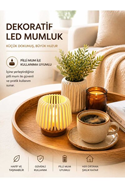 RAINTECH Dekoratif LED Pilli Ambiyans Lambası Gece Lambası Masaüstü Dekoratif...