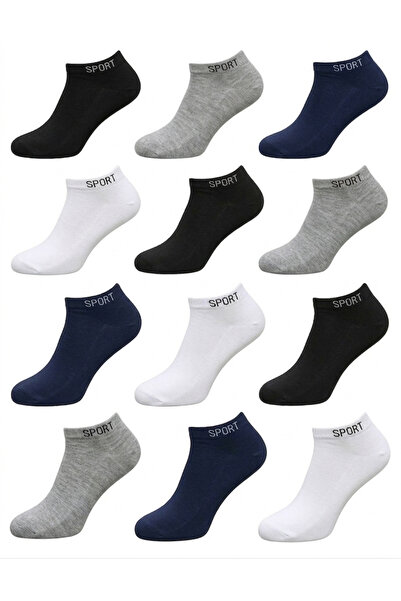 EYCE 12 Çift Erkek Sport Patik Çorap 40-44