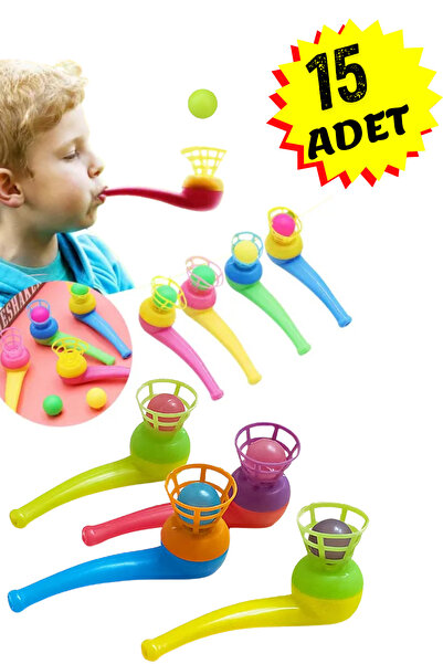 KAŞIKBEY 12Pcs Saxophone Ball Blowing Game Party Favor Educational Balance Sk...