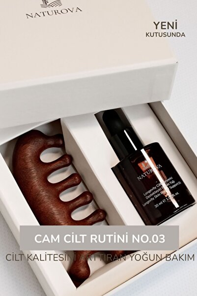 NATUROVA Cam Cilt Rutini No:03Longevity Cilt Bariyerini Destekleyici Bakım Ya...