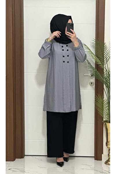 MODA ALMİRA 4138 K120 YENİ SEZON BÜYÜK BEDEN AYDA TAKIM GRİ RENK