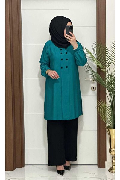 MODA ALMİRA 4138 K120 YENİ SEZON BÜYÜK BEDEN AYDA TAKIM TURKUAZ RENK