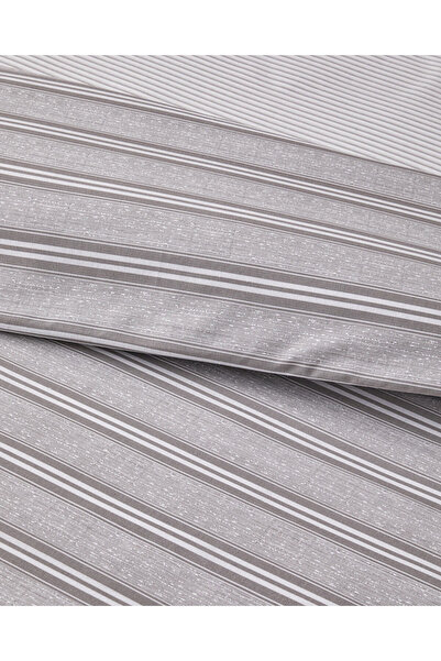 English Home Sleek Lines Kolay Ütülenir Tek Kişilik Çarşaflı Nevresim Takımı 160x220 cm Gri