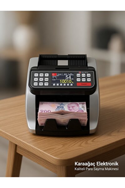 Karaağaç Elektronik Plus Silver TL - Euro Para Sayma Makinesi TFT Ekran - Cıs...