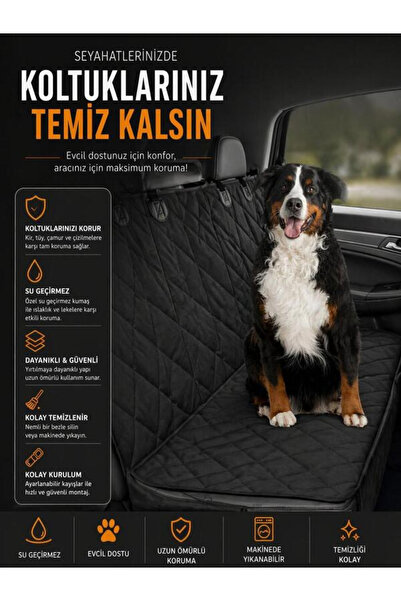 Ankaflex Köpek Yatağı Araba Koltuk Örtüsü Sıvı Geçirmez Örtü Şilte Oto Arka E...