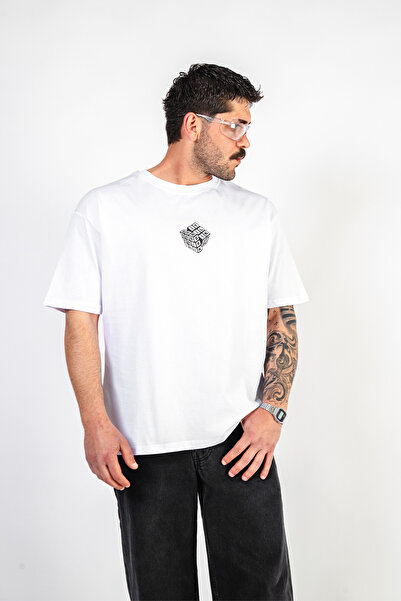 Sekizbiraltı Huliganski tiskani preveliki unisex beli t-shirt