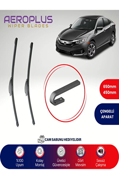 Aeroplus Honda Civic Fc5 Muz Silecek Takımı 2017-2022 Uyumlu