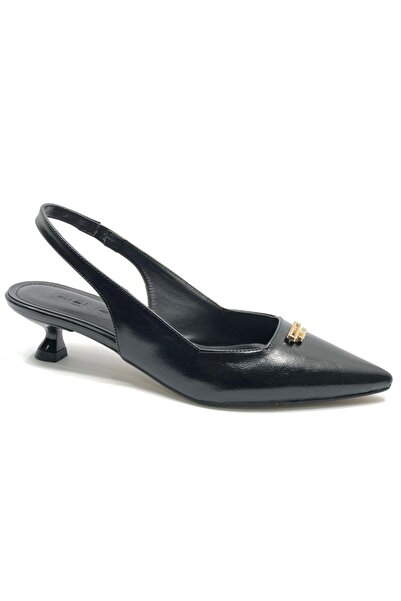 Kids Club Shoes Γυναικεία παπούτσια με λεπτομέρεια αγκράφας, ανοιχτή πλάτη, τ...