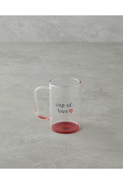 English Home Cup Of Love Cam Kupa 270 ml Kırmızı