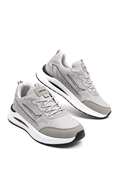 McDark Kadın Gri Trenj Bağcıklı Ortopedi Sneaker Ayakkabı
