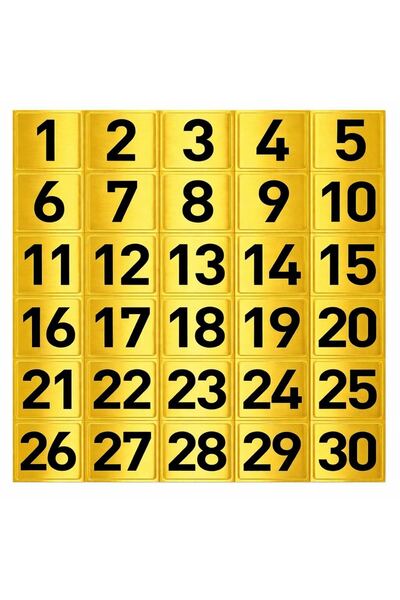 Outdoor One Gold metal locker number 1–30 |   School office gym 5x5cm