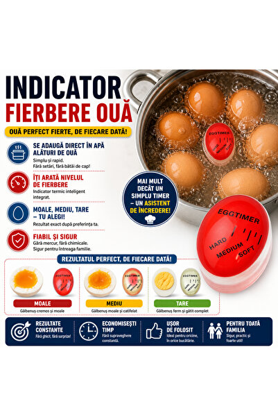 SMARTECH Cronometru pentru ouă cu indicator de fierbere