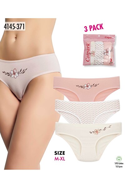 Cotpark Women's Basic Cotton Bikini Panties 3 Pack 4145