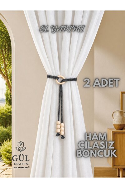 MACROMEKİDS 2 bucăți de ornamente pentru legarea perdelelor în stil boem - Or...