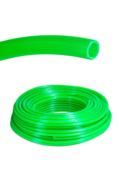 Çelik Pvc Silikonlu Naturel Su Hortumu Yeşil renk  1/2 (12.5 mm) 20 metre 2,4 kg