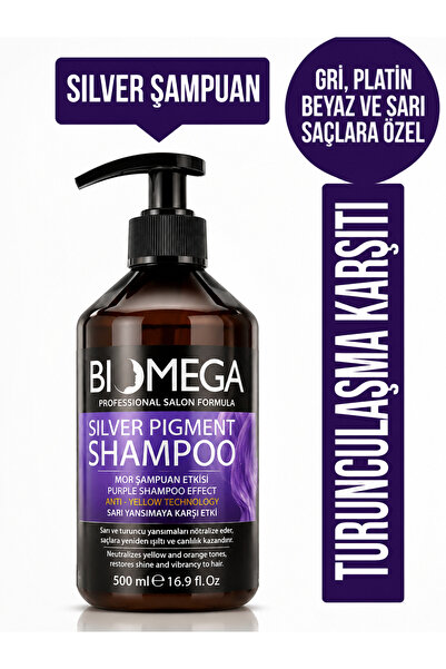 BIOMEGA Silver Pigment (MOR) Şampuan 500 ml