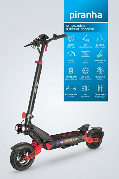 5025 K 1000W Electric Scooter | 48V 15.6Ah | 50-60 Km Range | Foldable | Double Suspension | O