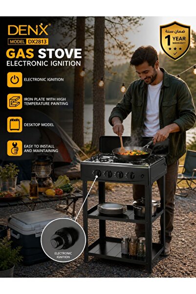 Denx Gas Stove with 4 Burners by DX2813