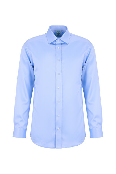 BROOKS BROTHERS Mavi Erkek Slim Fit Gömlek BBSS26MSH031