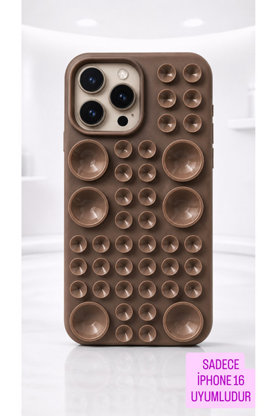 CAMCI Sadece İPhone 16 Uyumlu Kendiliğinden Vantuzlu Yeni Sezon Tarz ve Şık T...