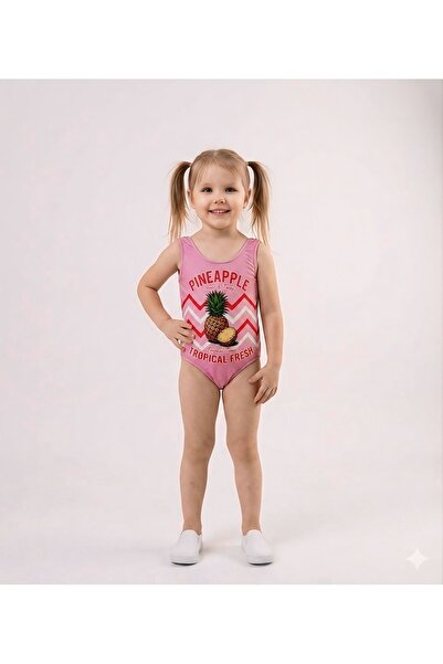 trandbaby Pineapple Patterned Girl's Bikini