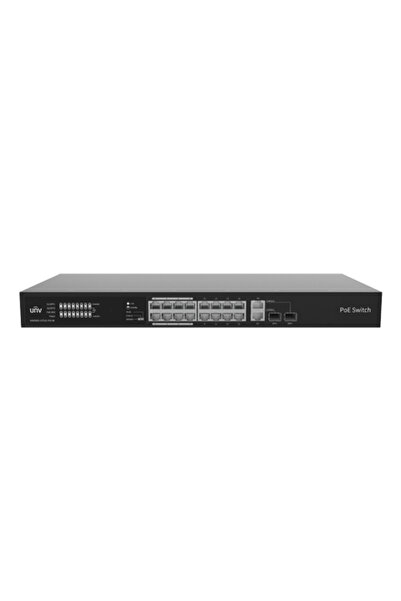 Uniview Switch cu 16 porturi PoE, 2 x Combo Uplink RJ45, Negestionat - UNV NS...