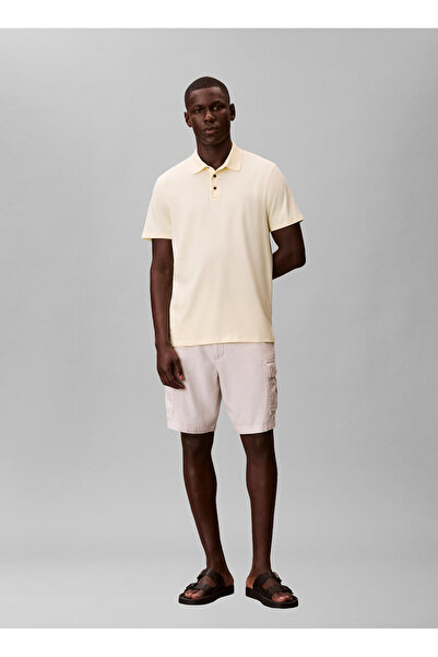 Calvin Klein Açık Sarı Erkek Polo T-Shirt LV04LB276GZRK_SS SUPIMA CHEST EMB P