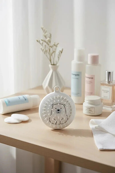 Miniso We Bare Bears Lisanslı Masaj Etkili Saç Fırçası - Kutup Ayısı Figürlü ...