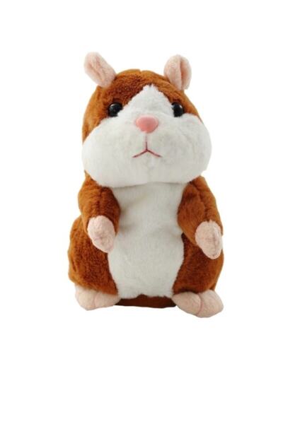 KAHRAMAN OYUNCAK Konuşan Hamster Hareketli Açık Kahve Parlak Tüylü 16cm