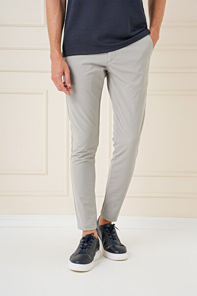 Efor Slim Fit Yan Cepli Düz Esnek Casual Çağla Pantolon P 1144