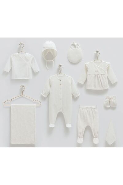Caramell İncibaby % 100 Pamuk Flower 10'lu Kız Bebek Hastane Çıkış Seti New S...