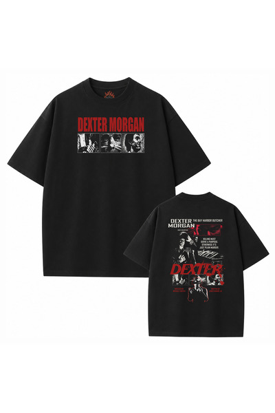 kun inaki Dexter Morgan Sırt Baskılı Siyah Unisex Tişört