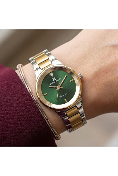Daniel Klein Diamond Silver and Gold Stainless Steel Watch for Women DK.1.141...